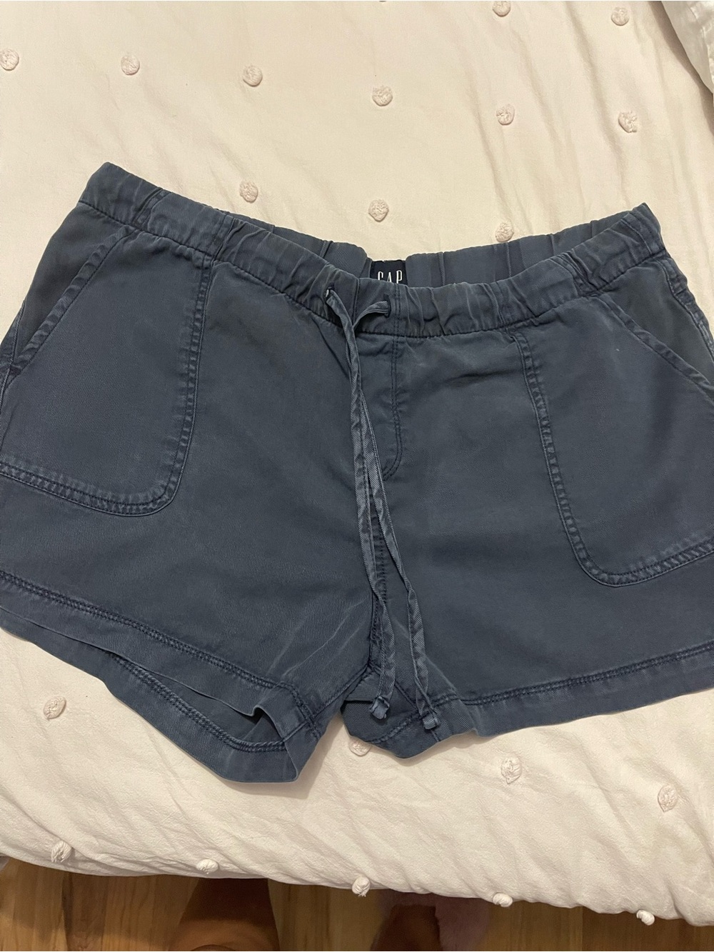 GAP Women's Slate Blue Elastic Waist Shorts
